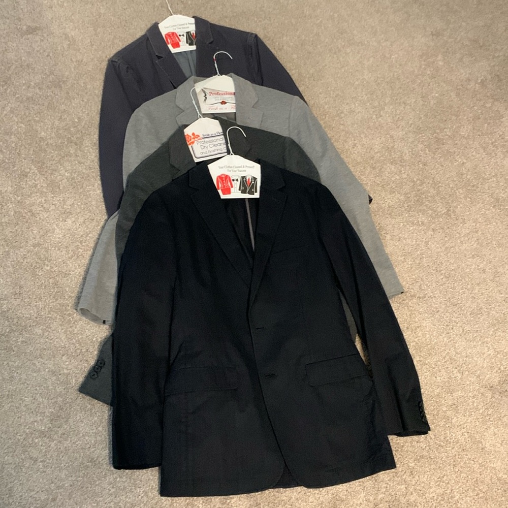 Blazers - Set of 4 (size small, Navy, Black, Dark Grey, Light Grey)